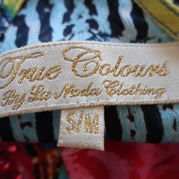 TRUE COLOURS BY LA MODA CLOTHING MAXI DRESS S/M * - Picture 12 of 12